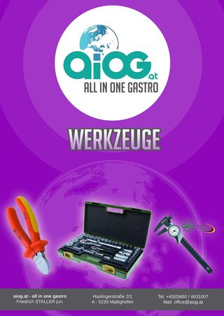 Katalog-Deckblatt Werkzeuge